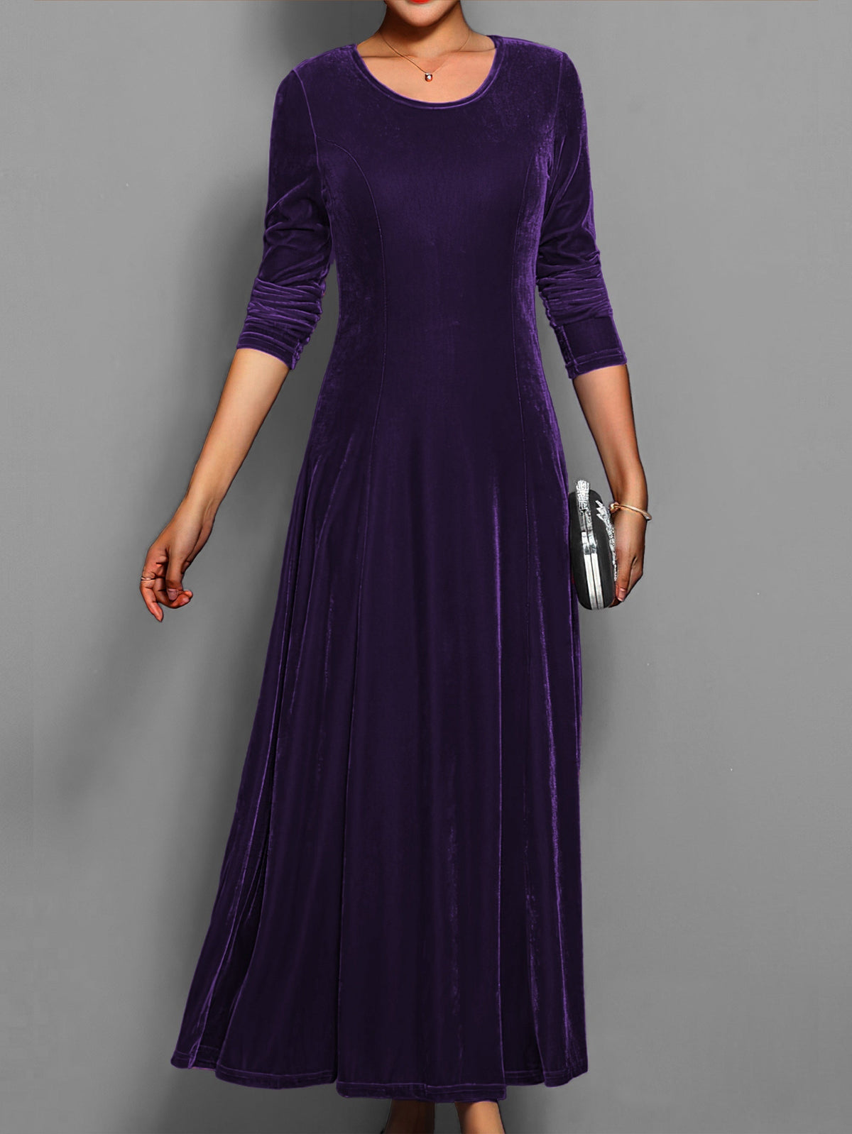 Women’s Long Sleeve Formal Dress Classic Party Elegance