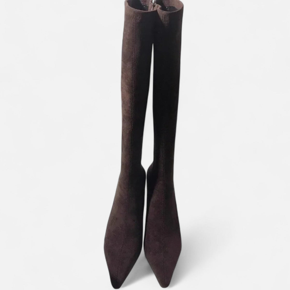 Classic Sturdy Outdoor Thigh-High Heeled Boots for Women
