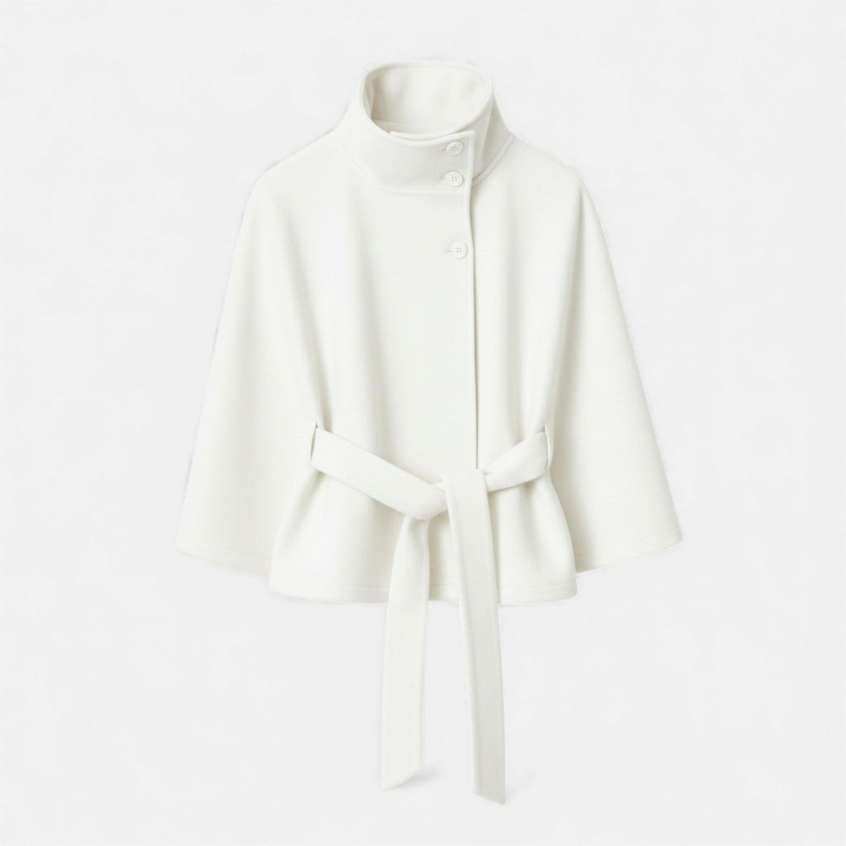 Women’s Exquisite Belted Fashion Cape Coat for Winter and Autumn